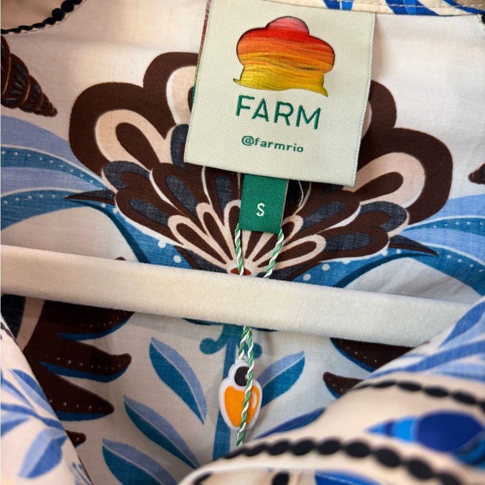 Farm Rio: Sand Nature Land Organic Cotton Mini Dress 2 - Picture 12 of 13